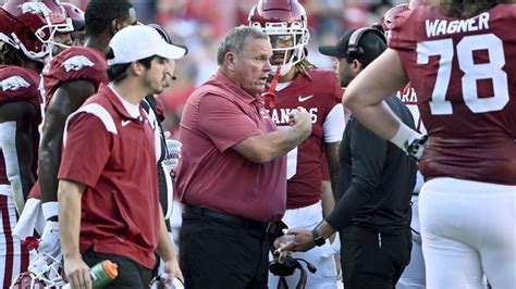 arkansas football odds|Pressure on Arkansas coach Sam Pittman as Razorbacks seek .